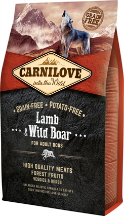 Carnilove hundefoder Lam & Vildsvin 4kg kornfri - OUTLET - SKADET POSE